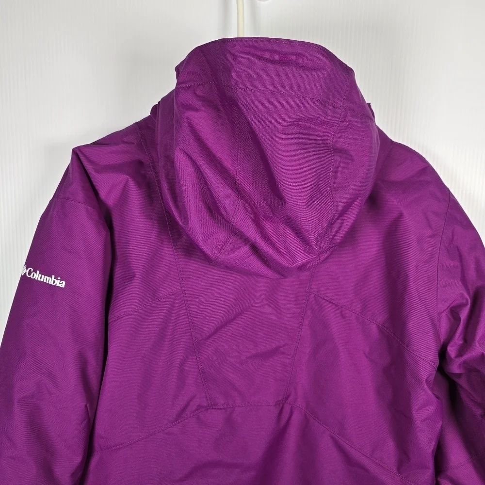 NWOT Columbia Girls Outgrown Omni-Tech Vibrant Purple Ski Jacket Winterwear XL